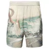 Represent Mens Multi Higher Truth Graphic-print Stretch-woven Shorts In Yellow/green