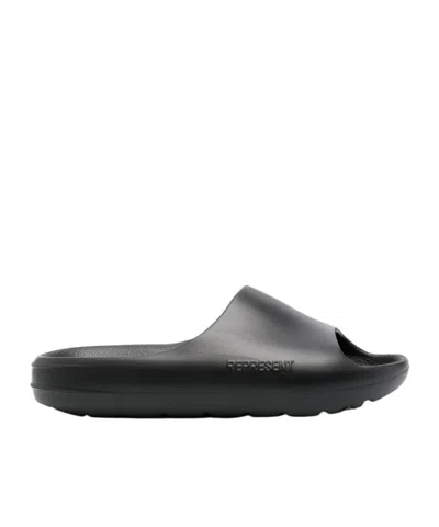 Represent Side Engraved-logo Slides In Black