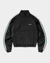 Represent Mens Jet Black Embroidered-logo Striped-taped Woven Track Jacket In Black