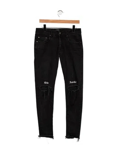 Pre-owned Represent Skinny Jeans In Black