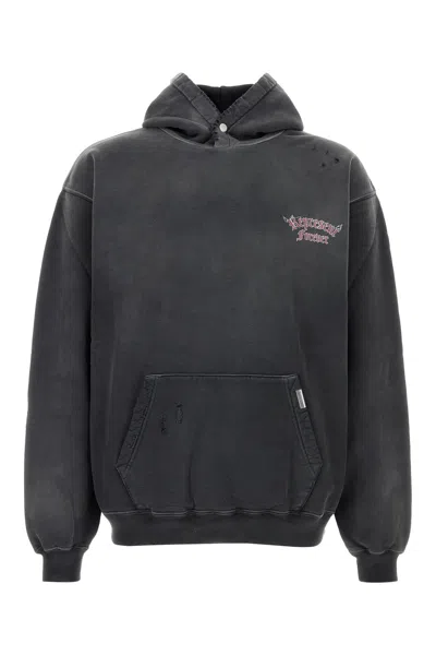 Represent Slate Cotton Sweatshirt In Black