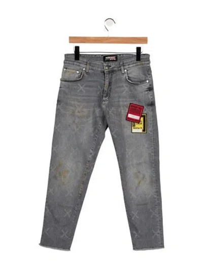 Pre-owned Represent Slim Fit Jeans In Grey