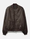 Represent Smart Quilted Shell Bomber Jacket In Brown