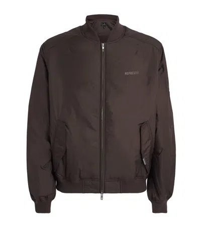 Represent Smart Bomber Jacket In Brown