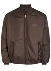 Represent Smart Quilted Shell Bomber Jacket In Brown