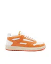Represent Leather Reptor Low Sneakers In Orange