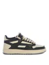 Represent Reptor Low Leather Sneakers In Beige