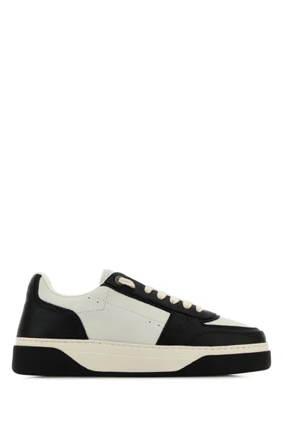 Represent Two-tone Leather And Suede Initial Sneakers In Multicoloured
