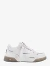 Represent Studio Panelled Leather Mid-top Trainers In White