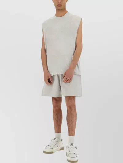Represent Soft Fabric Sleeveless Crew Neck Top In Gray