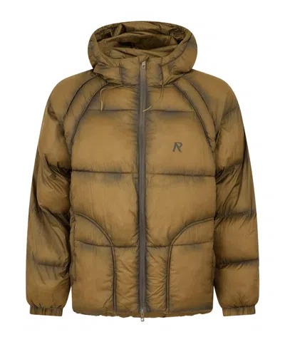 Represent Solid Color Down Jacket In Brown