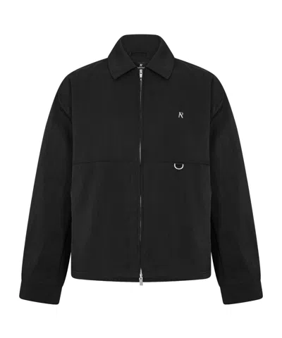 Represent Solid Color Overshirt In Black