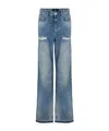 Represent Solid Straight Leg Jeans In Gray