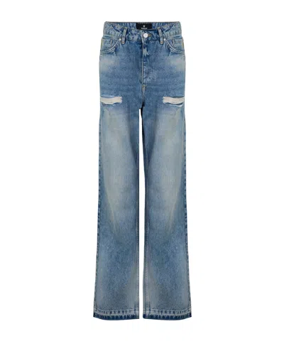 Represent Solid Straight Leg Jeans In Gray