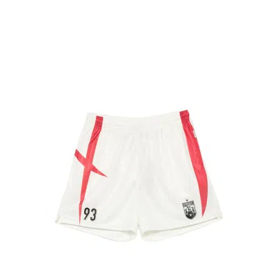 Represent Spike Logo-patch Panelled Shorts In White