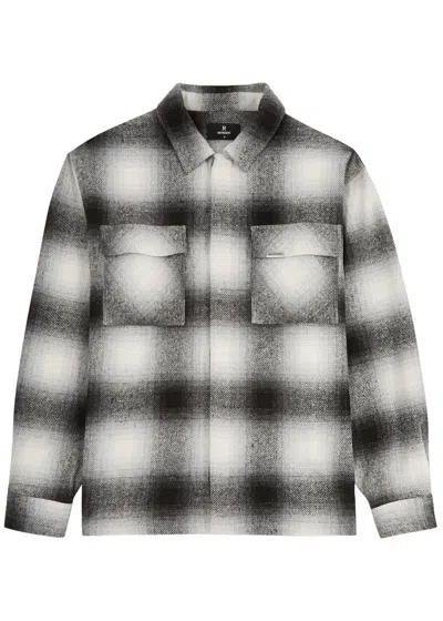 Represent Spirits Of Summer Checked Flannel Shirt In Black And White