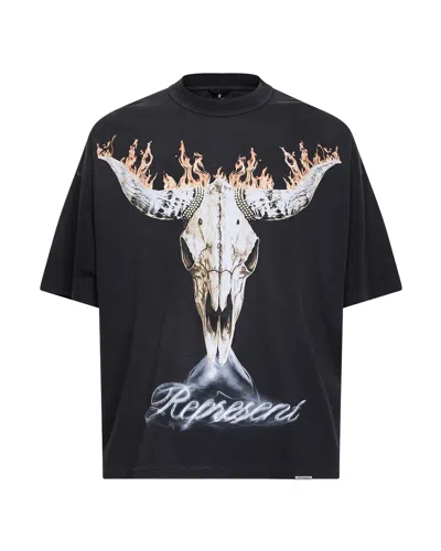 Represent Stained Black Men's T-shirt