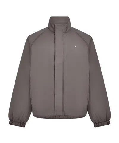 Represent Stand-up Collar Casual Jacket In Gray