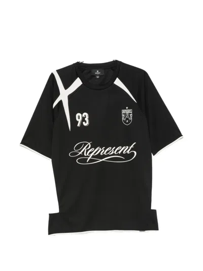 Represent Mens Jet Black Wc Star Jersey Football Top In Multi