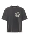 Represent Initial Star T-shirt In Cotton Jersey In Gray