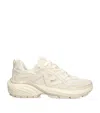 Represent Mens Beige Fashion Runner Mesh And Leather Low-top Trainers In Beige