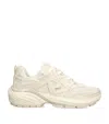 Represent Mens Beige Fashion Runner Mesh And Leather Low-top Trainers In Beige