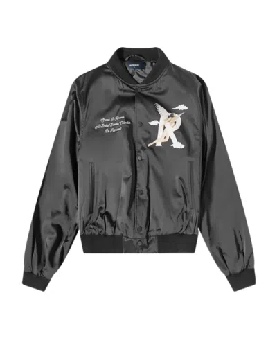 Represent Storms In Heaven-print Bomber Jacket In Black