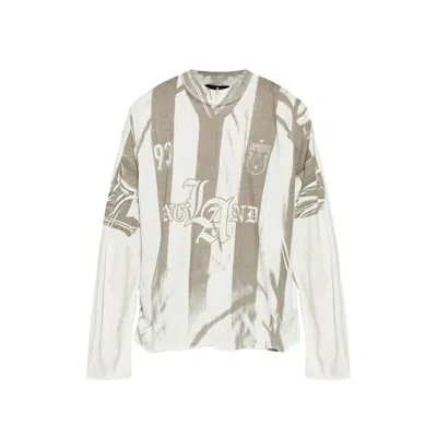 Represent Striped Logo-print Longsleveed T-shirt In Brown