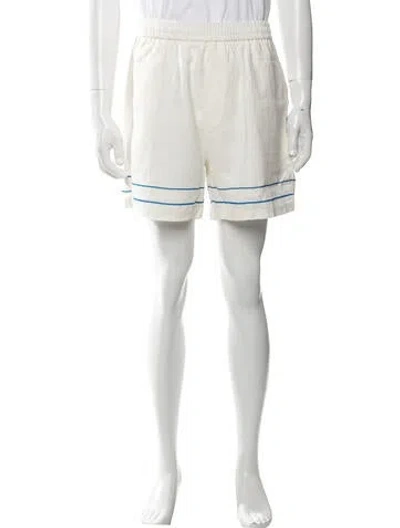 Pre-owned Represent Striped Shorts In White
