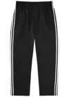 Represent Striped Stretch-jersey Track Pants In Black