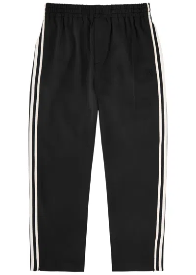 Represent Striped Stretch-jersey Track Pants In Black