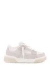 Represent Mesh And Suede Low-top Sneakers With Perforated Design In Neutral