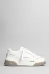 Represent Studio Panelled Leather Mid-top Trainers