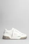 Represent Studio Panelled Leather Mid-top Trainers
