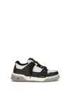 Represent Studio Leather Sneakers In Animal Print