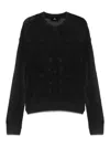 Represent Black Cotton Sweater In Black
