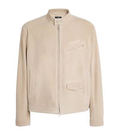 Represent Suede Overdrive Jacket In Beige