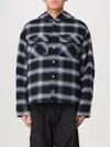 Represent Mens Midnight Navy Check-pattern Hooded Flannel Jacket In Blau