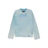 Represent Oversize Reversible Fade Out Distressed Wool Crewneck Sweater In Blue