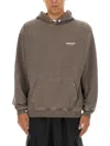 Represent Owners Club Hooded Cotton Sweatshirt In Brown