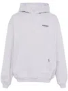 Represent Owners Club Logo Cotton Hoodie In Grey