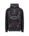 Represent Cotton Sweatshirt With Frontal Thoroughbred Print In Black