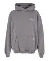 Represent Grey Hoodie With Logo Lettering On The Front And Maxi Logo Print On The Rear In Purple