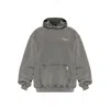 Represent Grey Sweatshirt With Logo Print On Front And Back And Faded Effect In Cotton Man In Gray