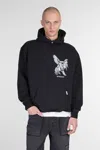 Represent 'elegance Unicorn' Black Hoodie With Logo Print On The Front And Maxi Print On The Rear In Black