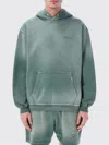 Represent Relaxed Fit Cotton Hoodie With Printed Logo In Green