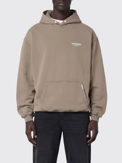 Represent Sweatshirt  Men Color Beige In Brown