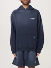 Represent Washed Blue Oversized Hooded Sweatshirt In Blue