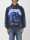 Represent 'ride The Lightning X Metallica' Gray Hoodie With Front And Back Print In Cotton Man In Grey