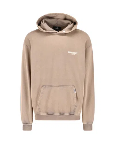 Represent Logo Sweatshirt In Brown
